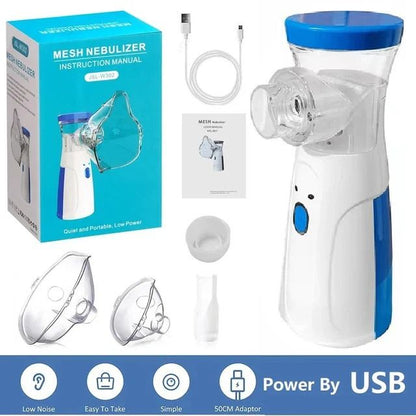 Portable Mesh Nebulizer – Silent USB Rechargeable Inhaler for Adults & Kids