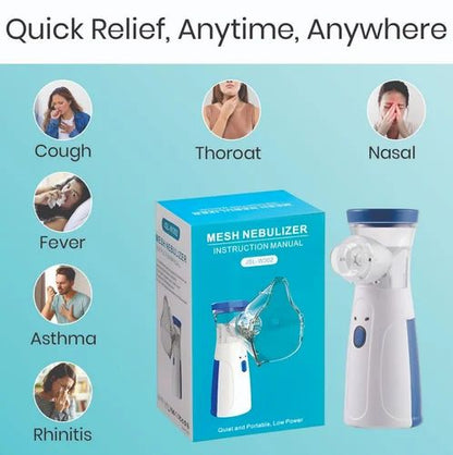 Portable Mesh Nebulizer – Silent USB Rechargeable Inhaler for Adults & Kids